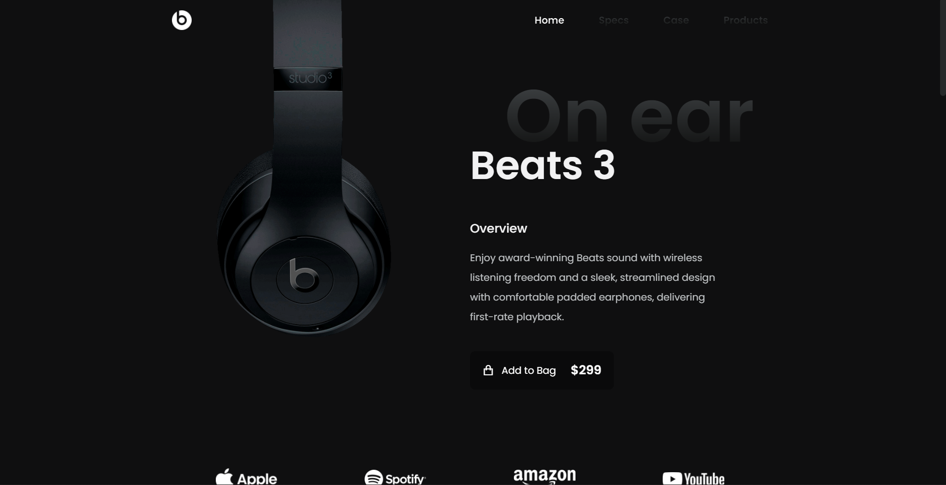 Image of headphones website